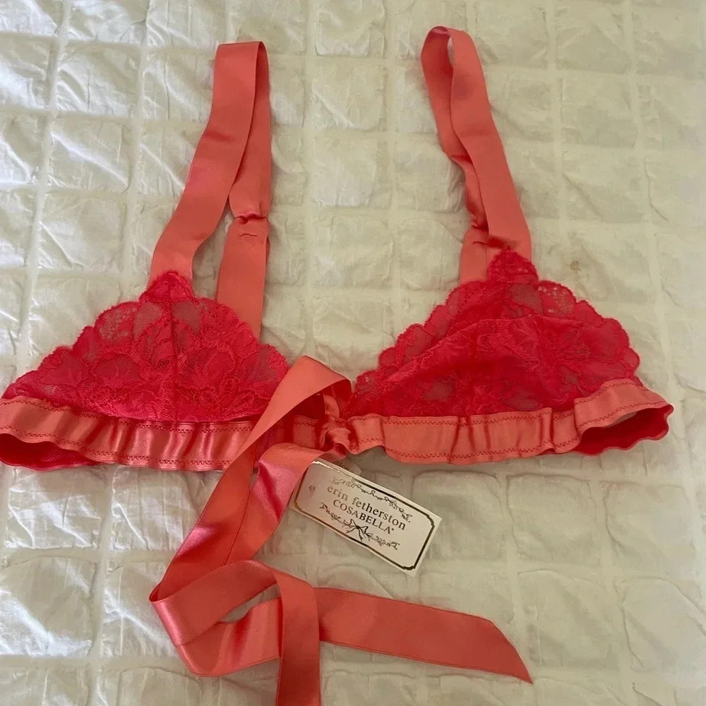 Cosabella X Erin Fetherson lace ribbon bralette